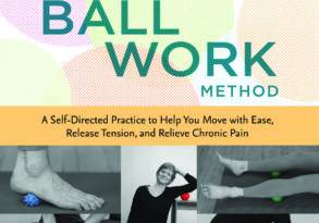 Book cover titled "The Bodymind Ballwork Method" by Ellen Saltonstall, featuring a woman demonstrating exercises with colorful therapy balls.