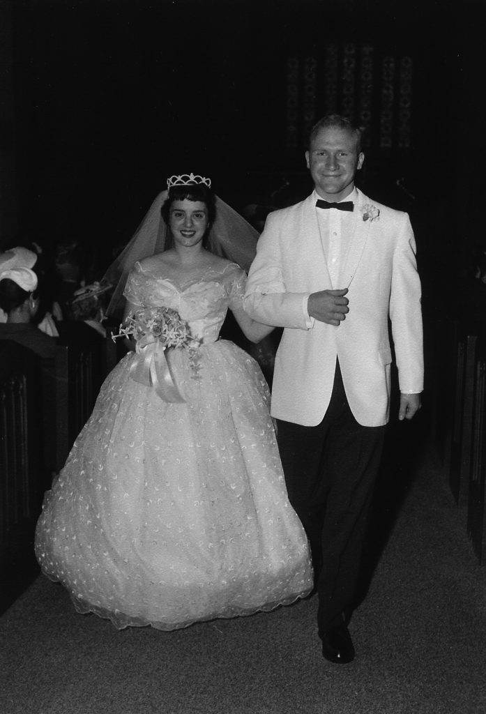 Chuck and Sue’s wedding day, 1960