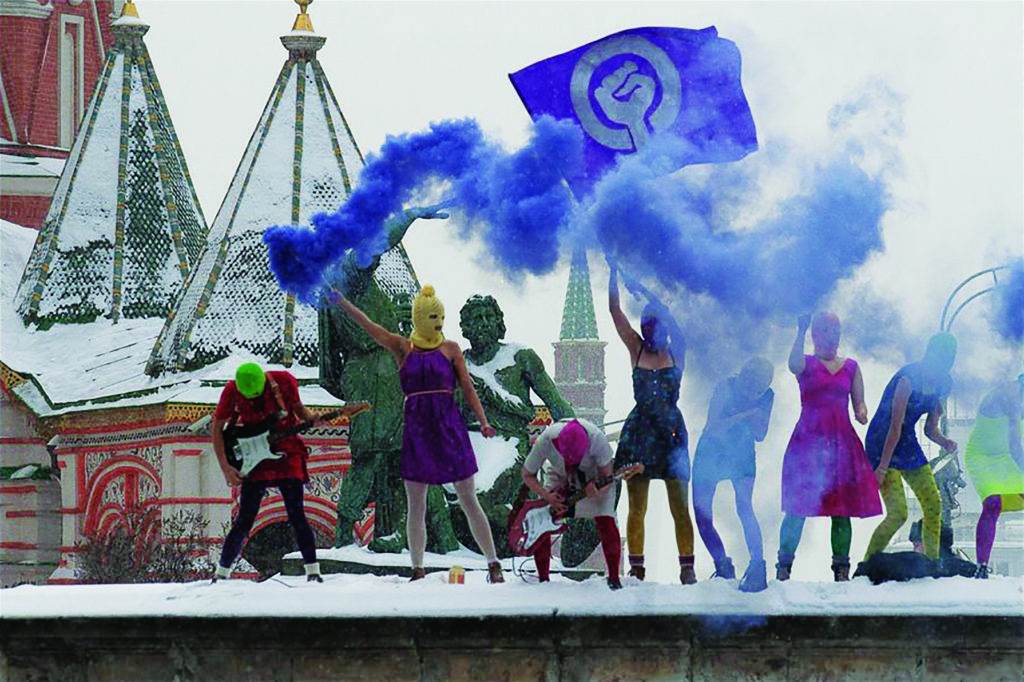 Pussy Riot at Lobnoye Mesto on Red Square - Denis Bochkarev (Wikimedia)