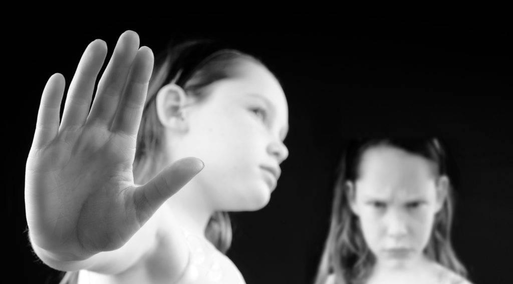 Young girls showing attitude and emotion