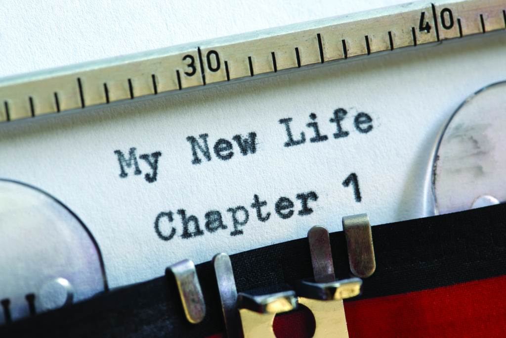 My new life chapter one concept for fresh start, new year resolution, dieting and healthy lifestyle