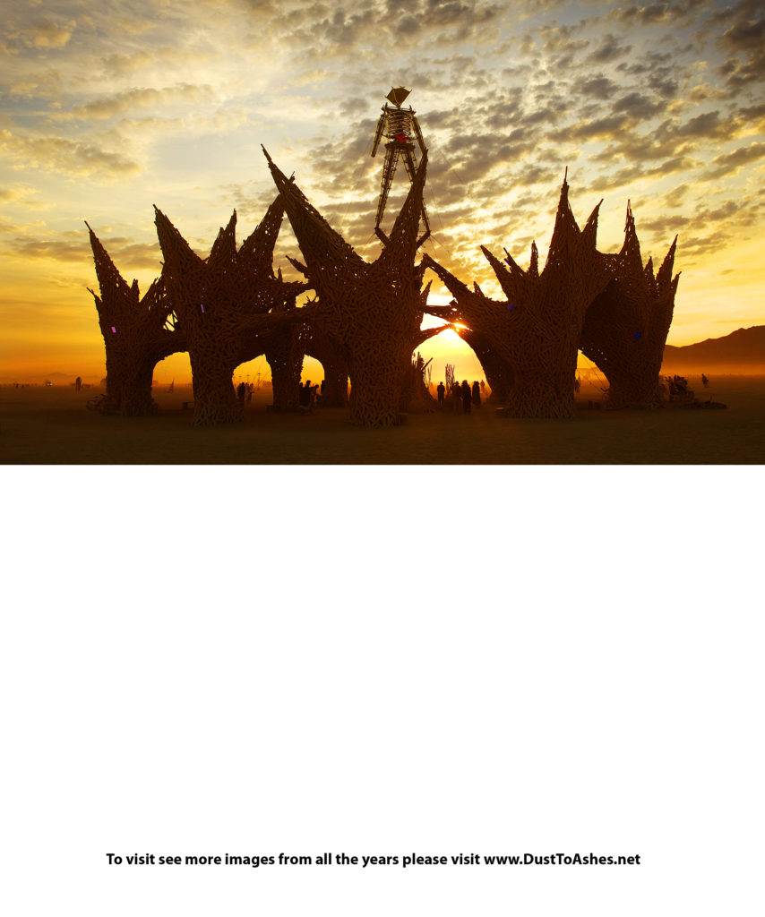 Burning Man at sunrise